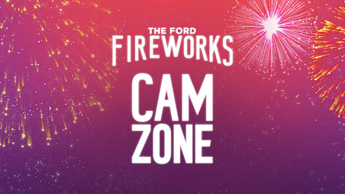 Fireworks Cam Zone: Watch Ford Fireworks from 4 views at once