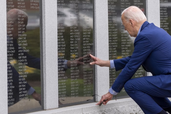 Biden is off on details of his uncle's WWII death as he calls Trump unfit to lead the military