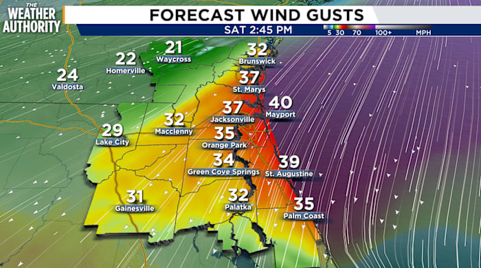 Strong winds, high surf, and elevated fire risk threaten northeast Florida, southeast Georgia this weekend