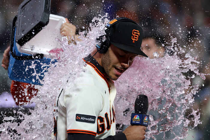 Image linked from the original feed: McCray's 2-run homer leads the Giants to a 3-0 win over the Brewers