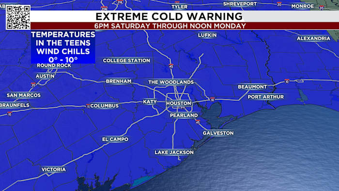 Thunderstorms and rain ahead of Ice & Winter Storm Warnings in Houston.