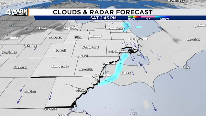 মেঘলা প্রারম্ভিক সপ্তাহান্তে; সপ্তাহান্তে মেট্রো ডেট্রয়েটে রোদ ও ঠান্ডা থাকবে