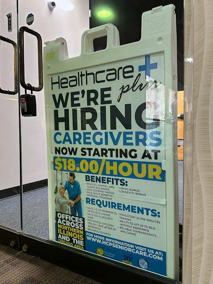 US applications for jobless benefits, a proxy for layoffs, tick down to 209,000 last week.