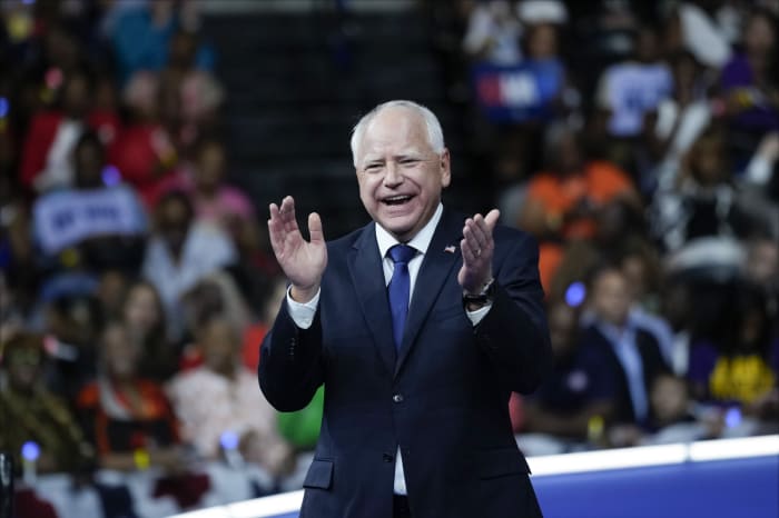How Tim Walz became beloved by young voters with a message that the GOP is ‘weird’