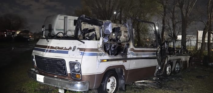 2 hospitalized after RV fire in Aldine