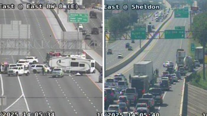 Westbound lanes of East Freeway near Beltway 8 reopen after crash