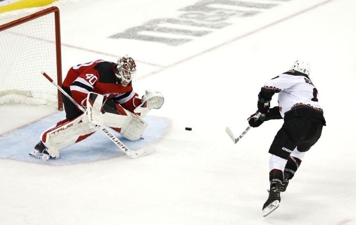 Ondrej Palat of the New Jersey Devils skates against the San Jose News  Photo - Getty Images