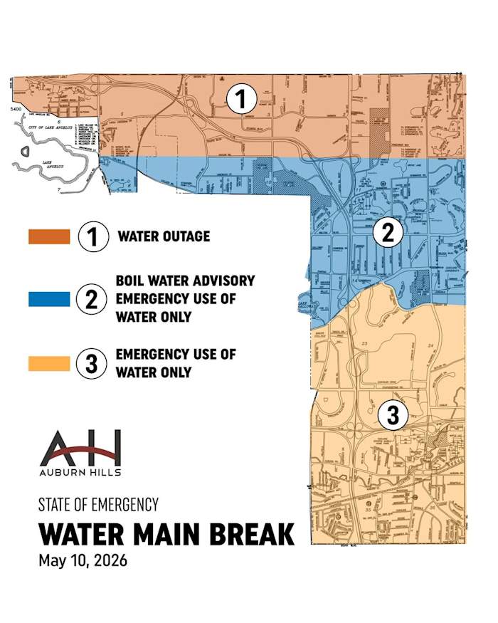 City of Auburn Hills issues warning to businesses during Water Main Break