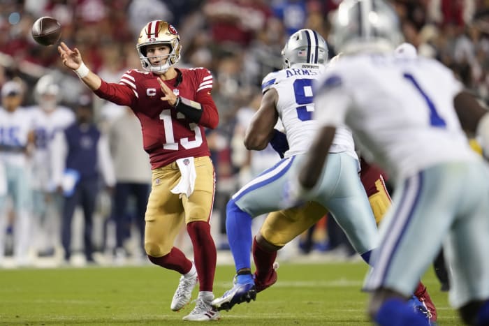 Purdy's 4 TDs Lead 49ers Past Seahawks 41-23 In Playoffs