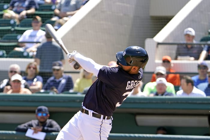 Tigers' Spencer Torkelson plays first game in Lakeland -- and it's at first  base 