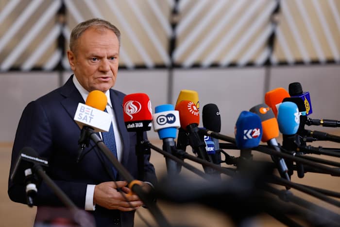Polish leader Tusk claims Russia-linked crypto firm backed Nawrocki's presidential bid