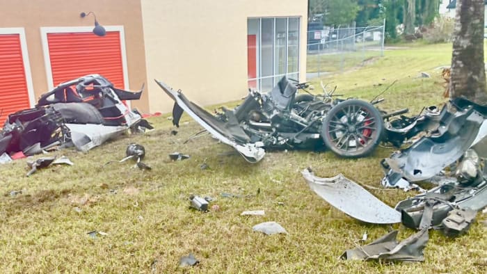 Crash eviscerates Corvette, sends driver to hospital in Marion County, firefighters say