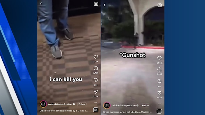 Video shows armed guard firing at urban explorers during confrontation at vacant Houston hotel