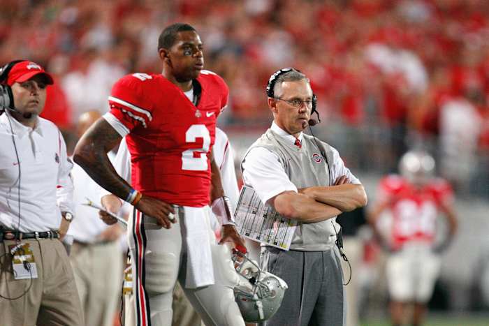 Jim Tressel has to wear Michigan sweater vest if Wolverines beat Ohio State this weekend