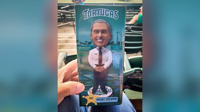 Daytona Tortugas hand out Sheriff Chitwood bobbleheads for First Responders Night