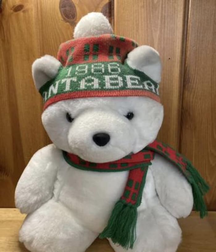 Santa bear sale beanie baby