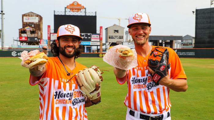 Corpus Christi Hooks - Did you say all fan giveaway?? YES WE DID! ALL FANS  get this limited-edition Whataburger Jersey at the game Saturday, April 6!  These tickets won't last long 🎟