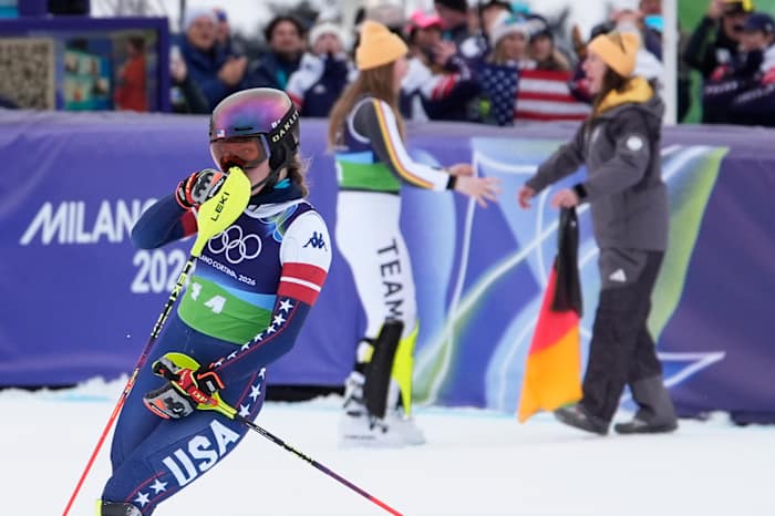Mikaela Shiffrin's fourth Olympics begin with a sluggish slalom and a fourth-place finish