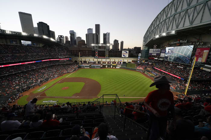 Minute Maid Park roof open for Game 2 of 2023 ALDS