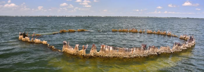 Not Florida Stonehenge Strange circle in Banana River leftover World War II relic Not Florida Stonehenge Strange circle in Banana River leftover World War II relic