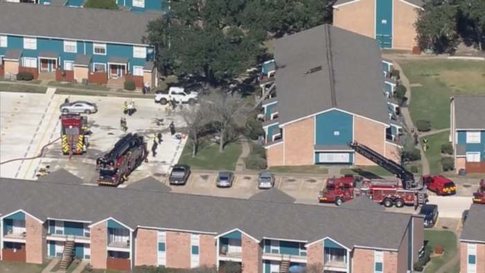 Apartment fire reported in Cypress area