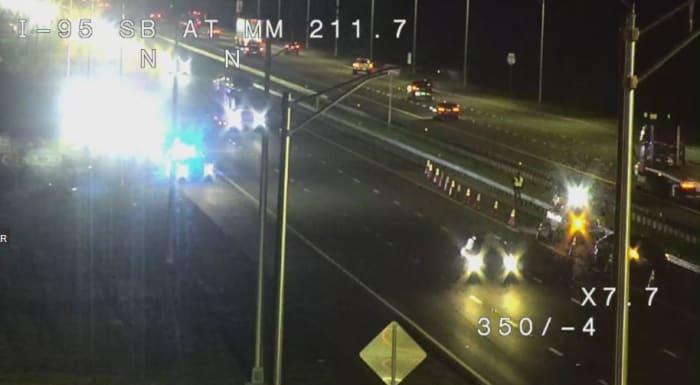 Driver killed in crash after van overturns, hits trees on I-95 in Brevard County