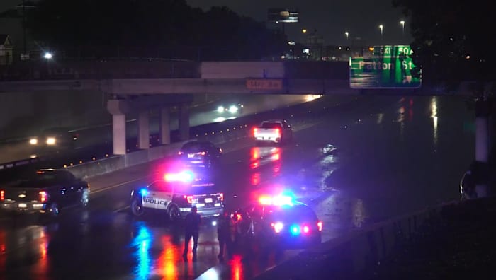 2 pickup trucks involved in major crash on Houston’s North Freeway