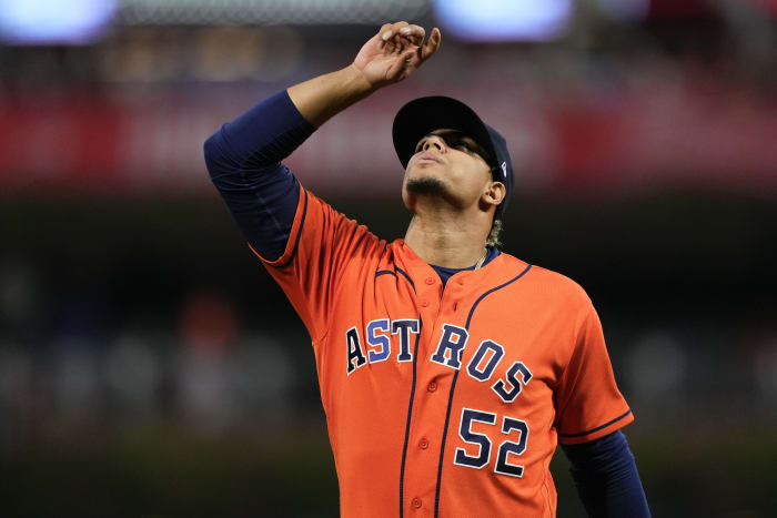 Astros' Bryan Abreu Punished by MLB After Hitting Rangers' Adolis
