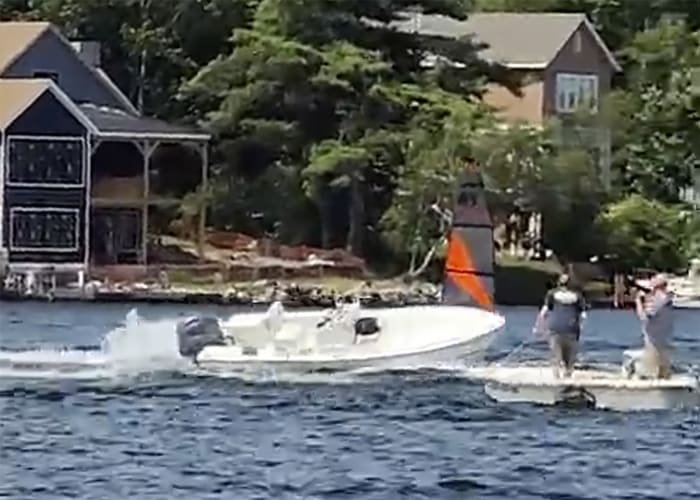 Teen safely stops runaway boat speeding in circles on New Hampshire's