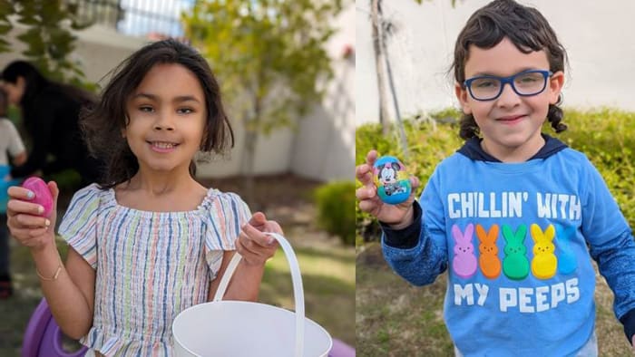 Technology aids visually impaired children in Easter egg hunt