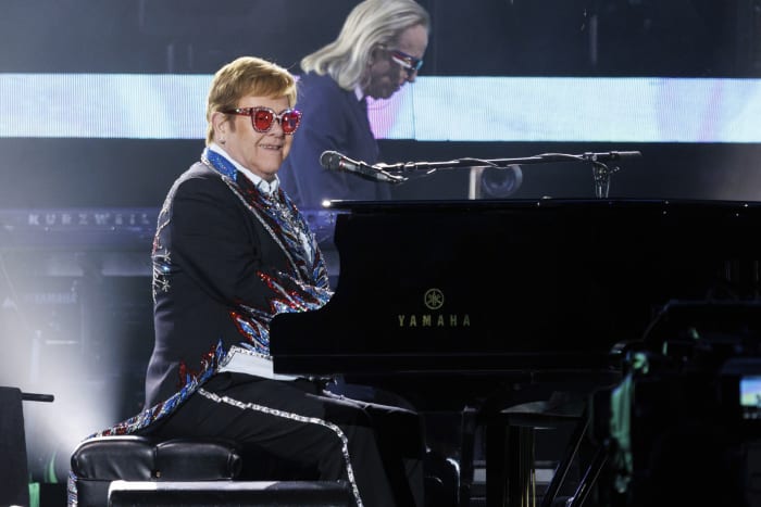 Elton John ends US leg of farewell tour with starry Dodger Stadium show