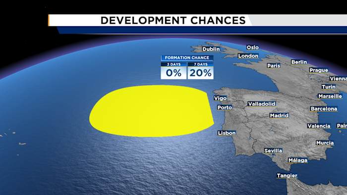 NHC eyeing area near Spanish/Portuguese coastline for possible development