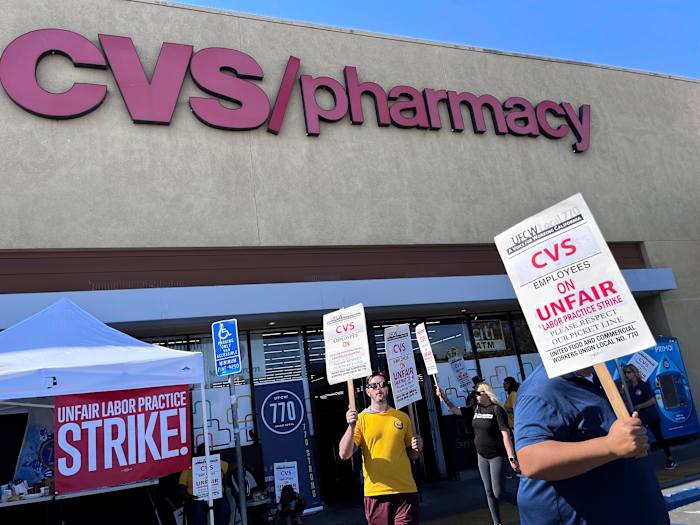 CVS workers strike at 7 Southern California stores for better pay and