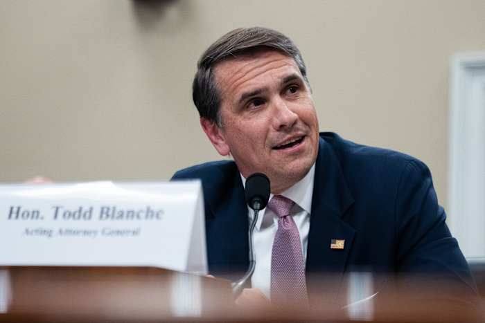 President Trump says he will nominate Todd Blanche to serve as attorney general