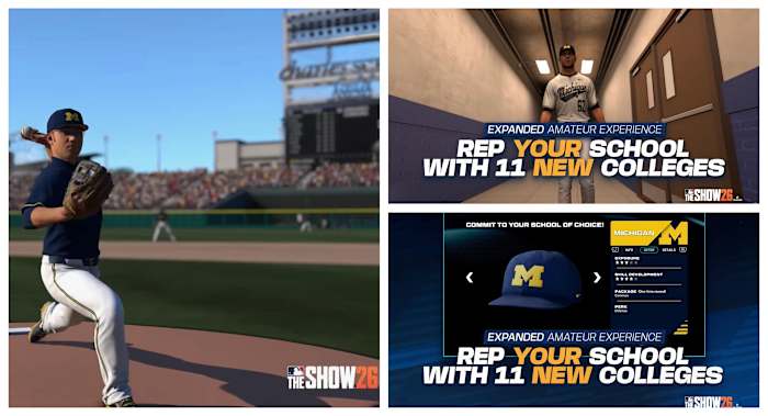 From Ann Arbor to the majors: MLB The Show 26 trailer reveals Michigan baseball in expanded college play
