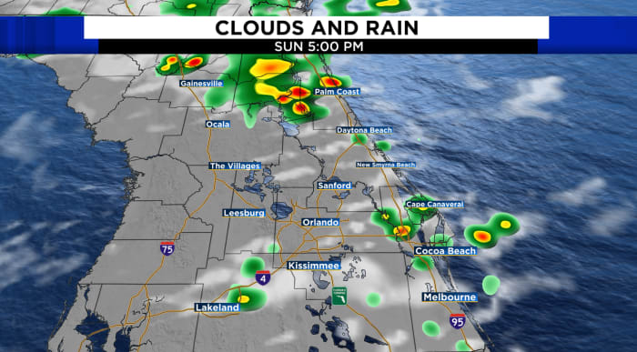 Hit or miss storms through the day