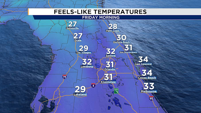 These Central Florida counties are opening cold weather shelters as temperatures hit the 30s