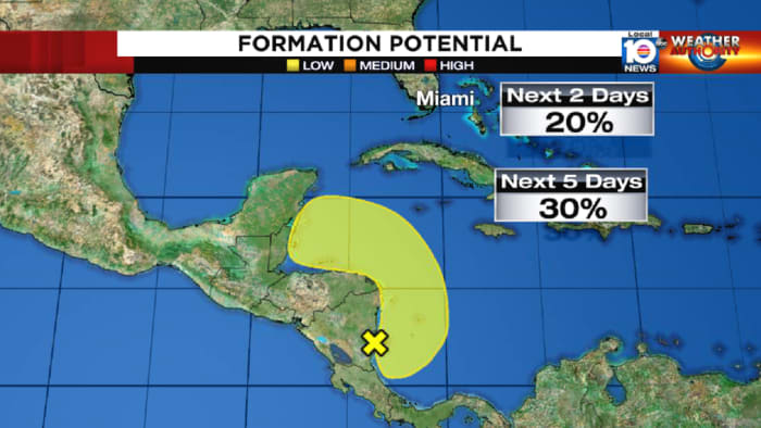 They are watching Invest 93L in the Caribbean, it does not threaten the United States