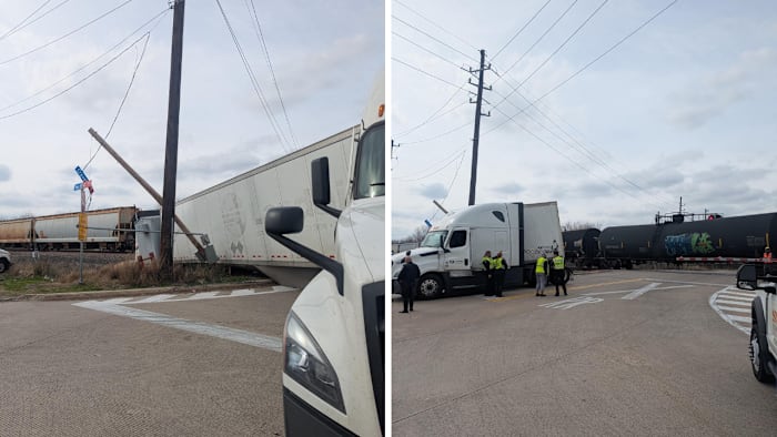 Train strikes 18-wheeler at Cravens Road and Highway 90 in Missouri City