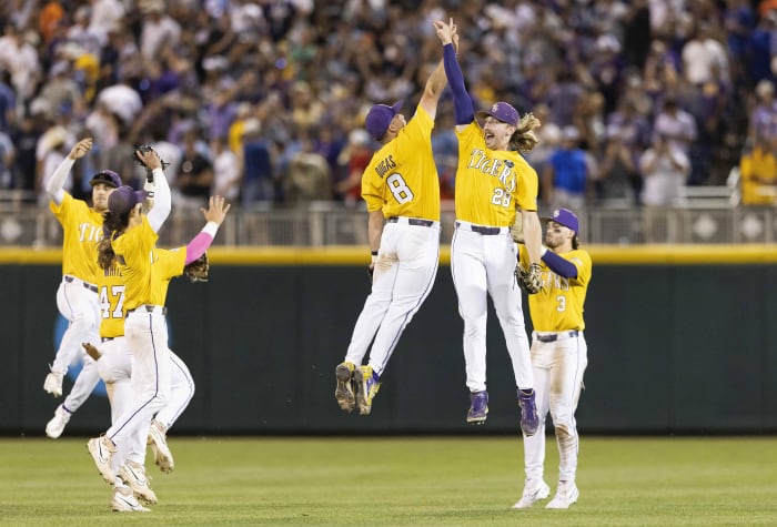 Florida sets College World Series record for runs with 24-4 win over LSU to  force deciding Game 3