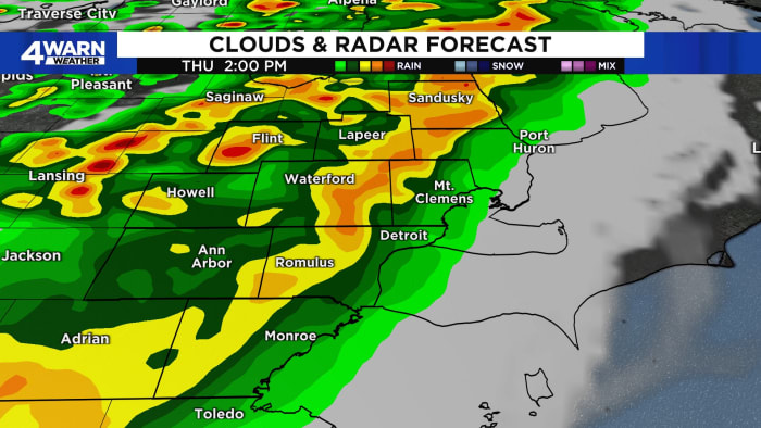 Morning 4: Rounds of heavy showers, isolated storms possible Thursday in SE Michigan — and other news