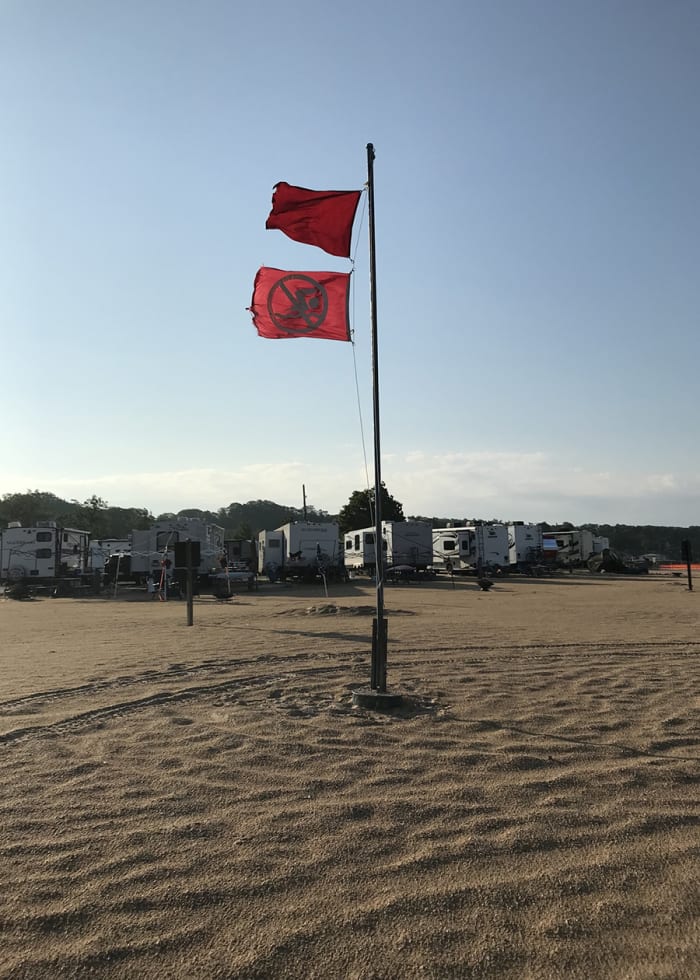 Michigan DNR: ‘Double red flags mean don’t go in the water’