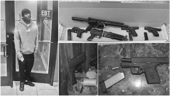 Former murder suspect hides in hidden room of Detroit home; guns found in oven, on kitchen cabinets Former murder suspect hides in hidden room of Detroit home; guns found in oven, on kitchen cabinets