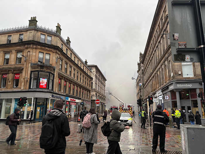 Glasgow building fire closes Scotland's busiest train station and disrupts rail services