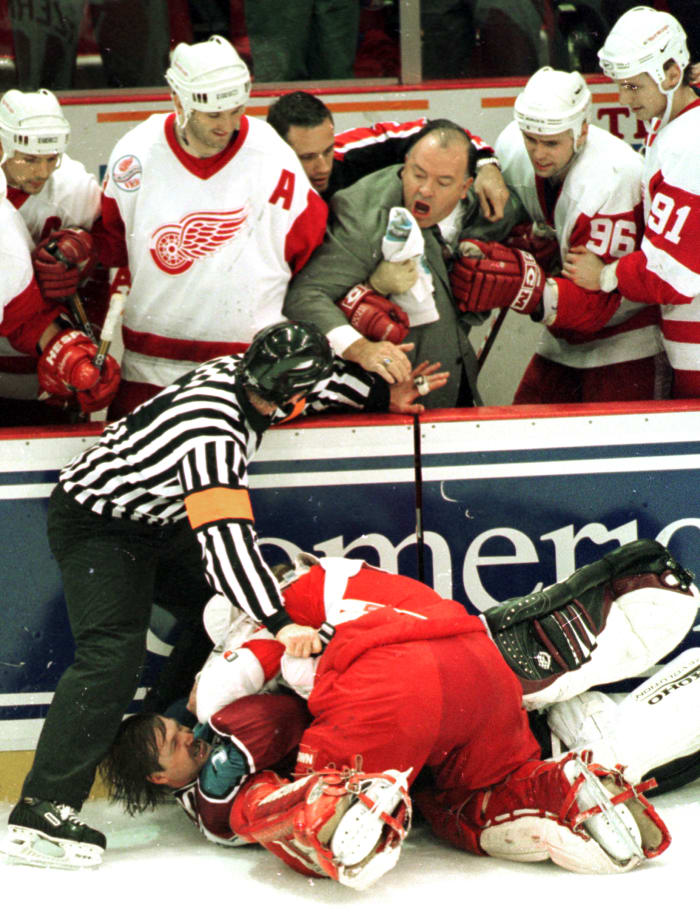 🔒 The history behind iconic Red Wings-Avalanche brawl of March 26