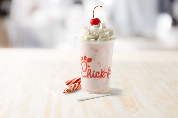 Chick-fil-A seasonal menu items and holiday merchandise available