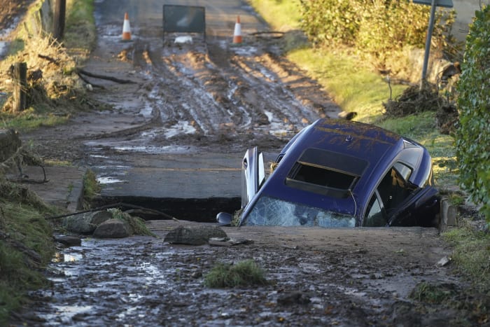 UK records a fourth death linked to a storm that battered northern Europe