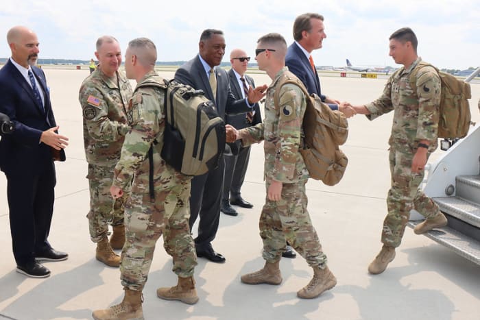 Virginia National Guard returns from deployment along the U.S.-Mexico border in Texas