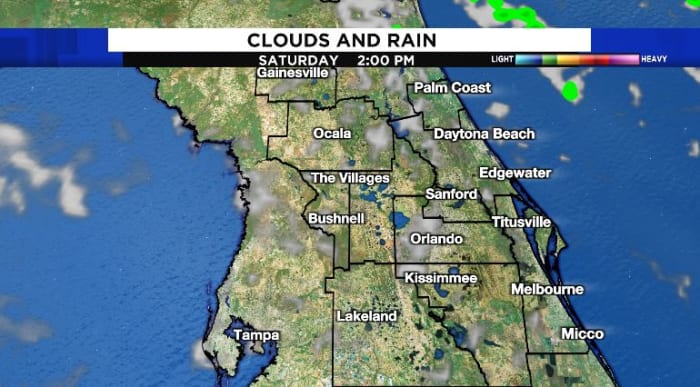 Low rain chances continue for the weekend in Central Florida