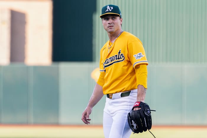 Athletics pitcher J.T. Ginn loses no-hit bid in 7th inning against Nationals